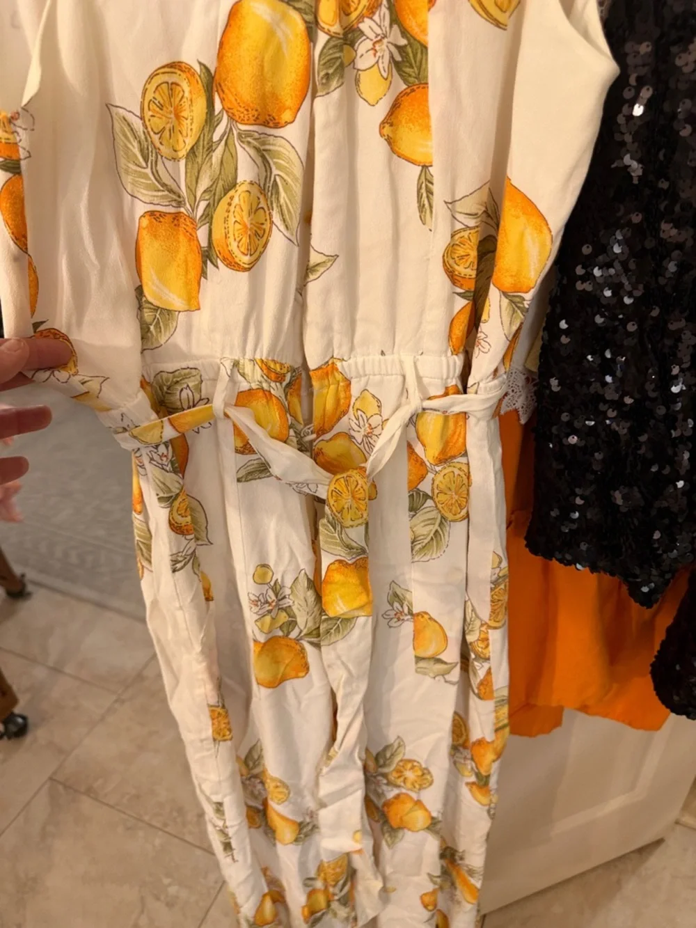 For Love & Lemons White Lemon-Print Maxi Dress - Picture 5 of 7